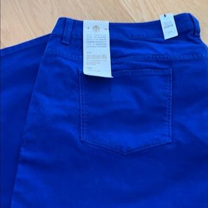 NWT Talbots slim crop 22w pants. Cobalt Blue
